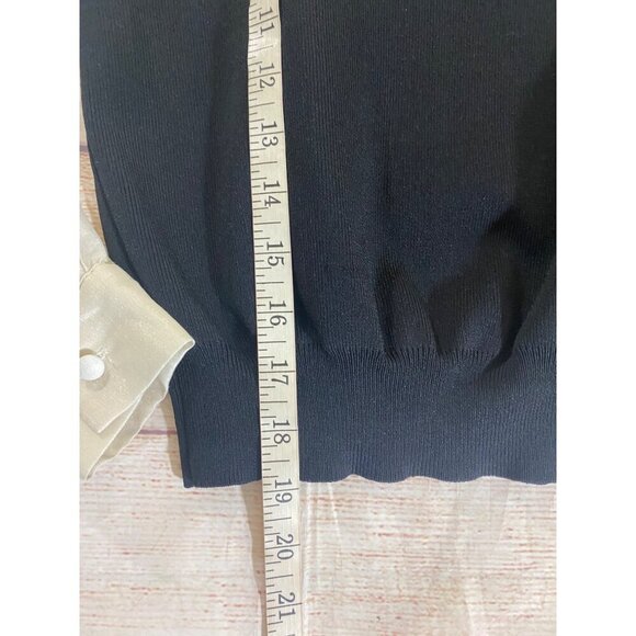 Zara Women's Black Constrasting Organza Combination Top - Small - Picture 8 of 14